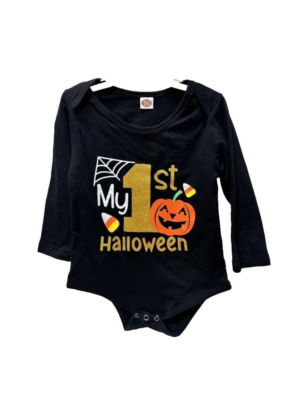 My 1st Halloween Baby Romper Black 2T Pullover Cute Infant Boys & Girls Outfit